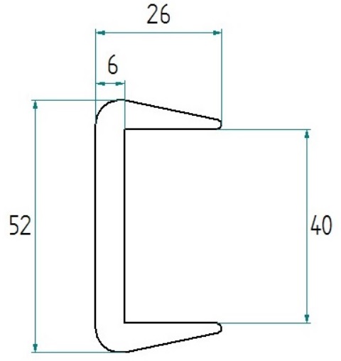 U -профиль 40 мм - для всех серий Scanbelt